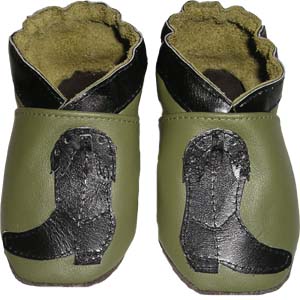 Khaki Green with a Cowboy Boot for your little line dancers.